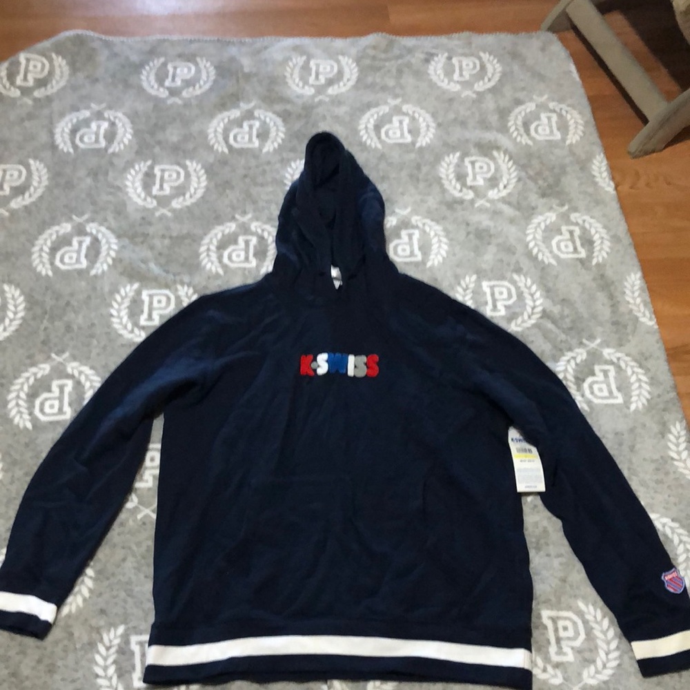 K-Swiss Men's Navy Hoodie with Logo